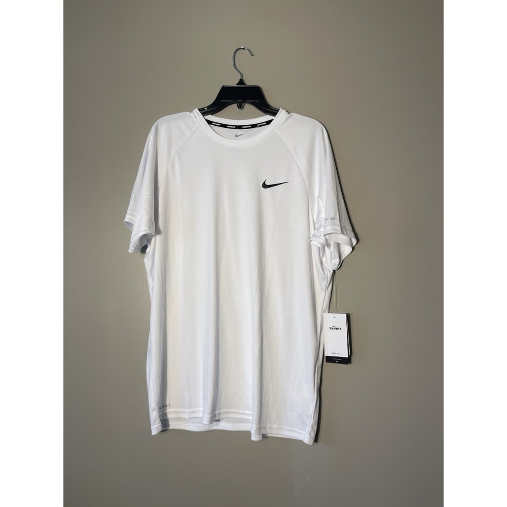 Nike Swim Men's Dri-fit UPF 40 T-shirt White Size XL NWT